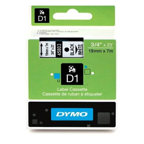 Dymo etiketės juoda ant balta (45803 / S0720830), 19mm, laminuotas