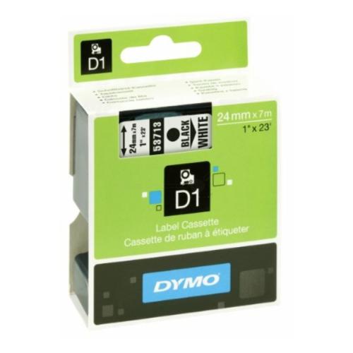 Dymo etiketės juoda ant balta (53713 / S0720930), 24mm, laminuotas