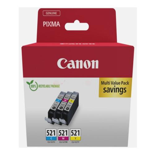 Canon spausdinimo kasetė žydra / magenta / geltona (2934B010 / CLI521) (multipack)