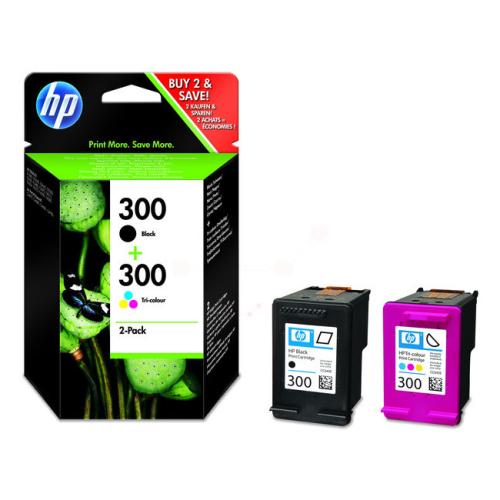 HP spausdinimo kasetė juoda / spalva (CN637EE / 300) (Dviguba pakuotė, multipack)