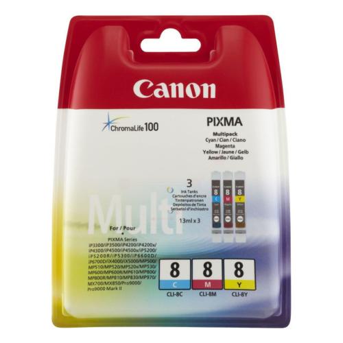 Canon spausdinimo kasetė žydra / magenta / geltona (0621B029 / CLI8) (multipack)