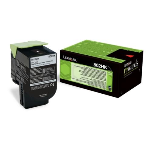 Lexmark tonerio kasetė juoda (80C2HK0 / 802HK) (Grąžinimas)