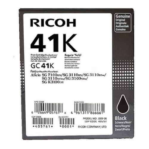 Ricoh spausdinimo kasetė juoda (405761 / GC41K)