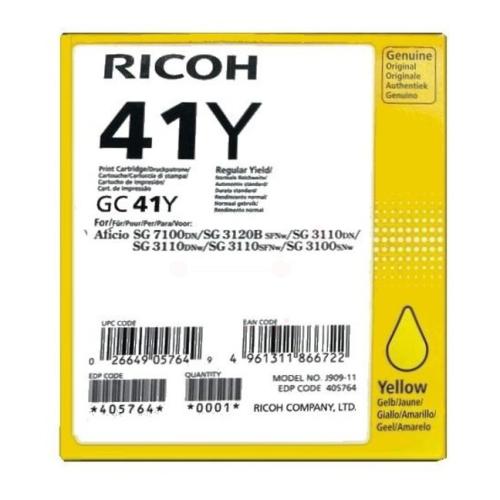 Ricoh spausdinimo kasetė geltona (405764 / GC41Y)