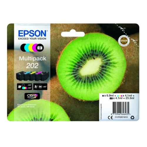 Epson spausdinimo kasetė juoda / juoda nuotrauka / žydra / magenta / geltona (C13T02E74010 / 202) (multipack)