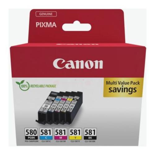 Canon spausdinimo kasetė juoda / juoda nuotrauka / žydra / magenta / geltona (2078C005 / PGI580CLI581) (multipack)