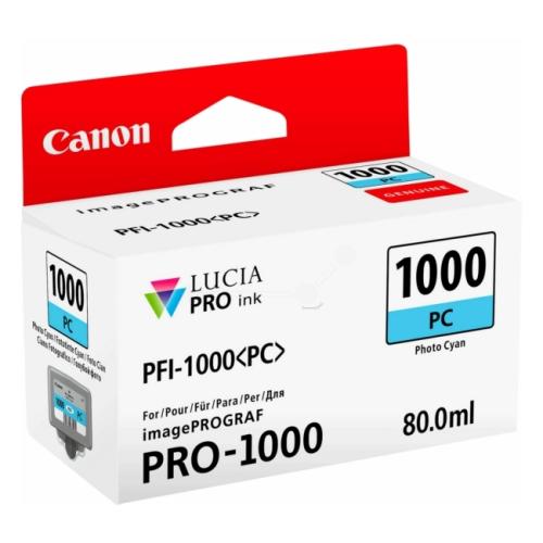 Canon spausdinimo kasetė žydra nuotrauka (0550C001 / PFI1000PC)