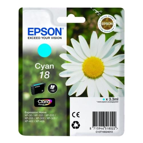 Epson spausdinimo kasetė žydra (C13T18024012 / 18)