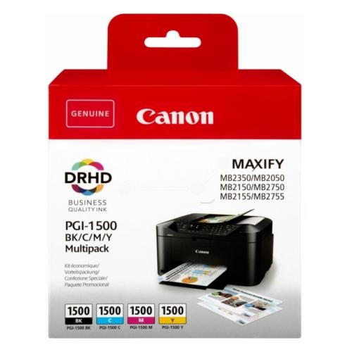 Canon spausdinimo kasetė juoda / žydra / magenta / geltona (9218B005 / PGI1500BKCMY) (multipack)