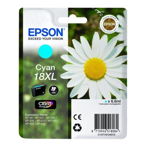 Epson spausdinimo kasetė žydra (C13T18124012 / 18XL) (high capacity)