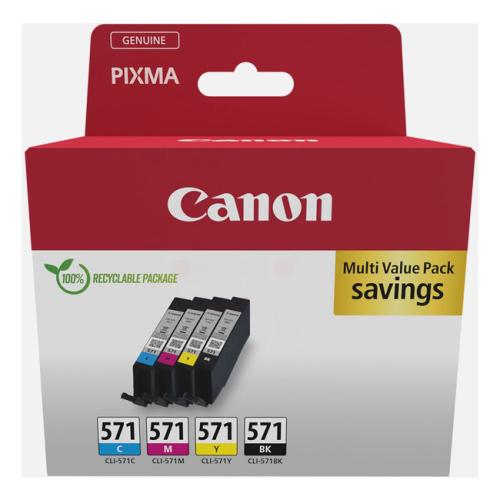 Canon spausdinimo kasetė juoda / žydra / magenta / geltona (0386C005 / CLI571) (multipack)