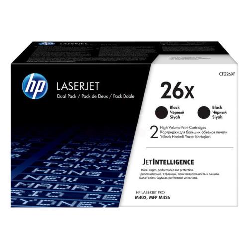 HP tonerio kasetė juoda (CF226XD / 26X) (Dviguba pakuotė, high capacity)