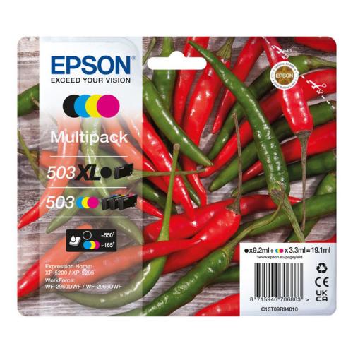 Epson spausdinimo kasetė juoda / žydra / magenta / geltona (C13T09R94010 / 503XL503) (multipack)