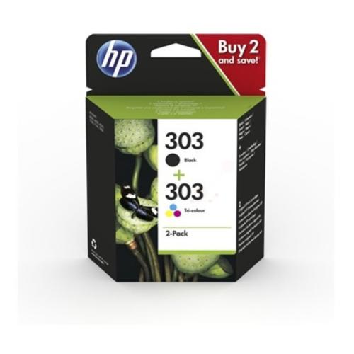 HP spausdinimo kasetė juoda / spalva (3YM92AE / 303) (Dviguba pakuotė, multipack)