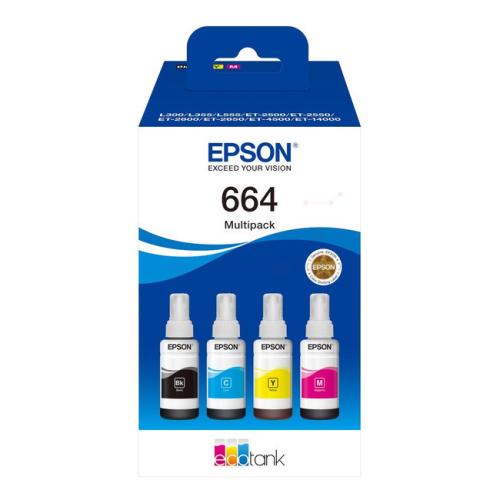 Epson spausdinimo kasetė juoda / žydra / magenta / geltona (C13T664640 / 664) (multipack)