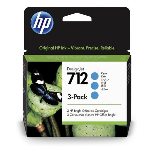 HP spausdinimo kasetė žydra (3ED77A / 712) (multipack)