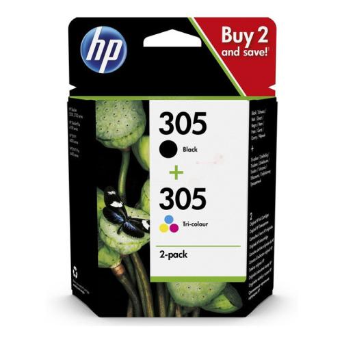 HP spausdinimo kasetė juoda / spalva (6ZD17AE / 305) (Dviguba pakuotė, multipack)