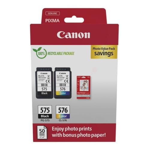 Canon spausdinimo kasetė juoda / spalva (5438C004 / PG575CL576) (Dviguba pakuotė, multipack)