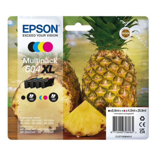 Epson spausdinimo kasetė juoda / žydra / magenta / geltona (C13T10H64010 / 604XL) (multipack, high capacity)