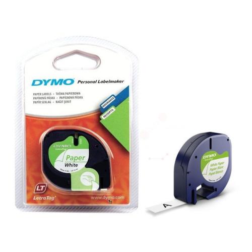 Dymo etiketės juoda / balta (91200 / S0721510)