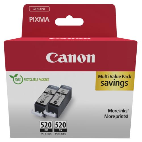 Canon spausdinimo kasetė juoda (2932B019 / PGI520PGBK) (Dviguba pakuotė)